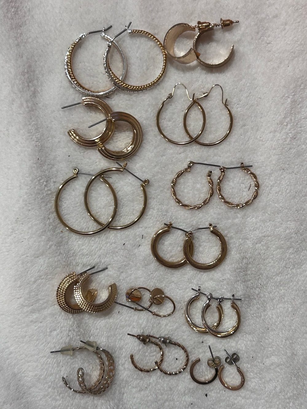 Gold-Tone Mixed Hoop Earring Set — Classic Women's Jewelry